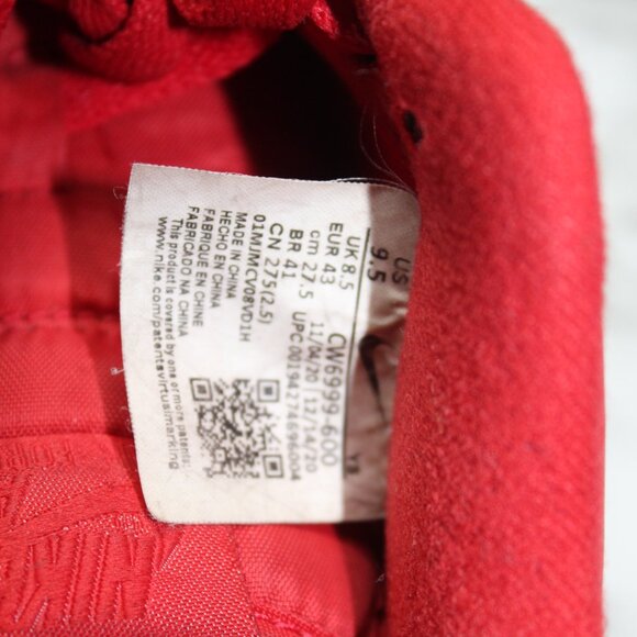 Nike Air Force 1 Low Triple Red Trainers. - Picture 8 of 8